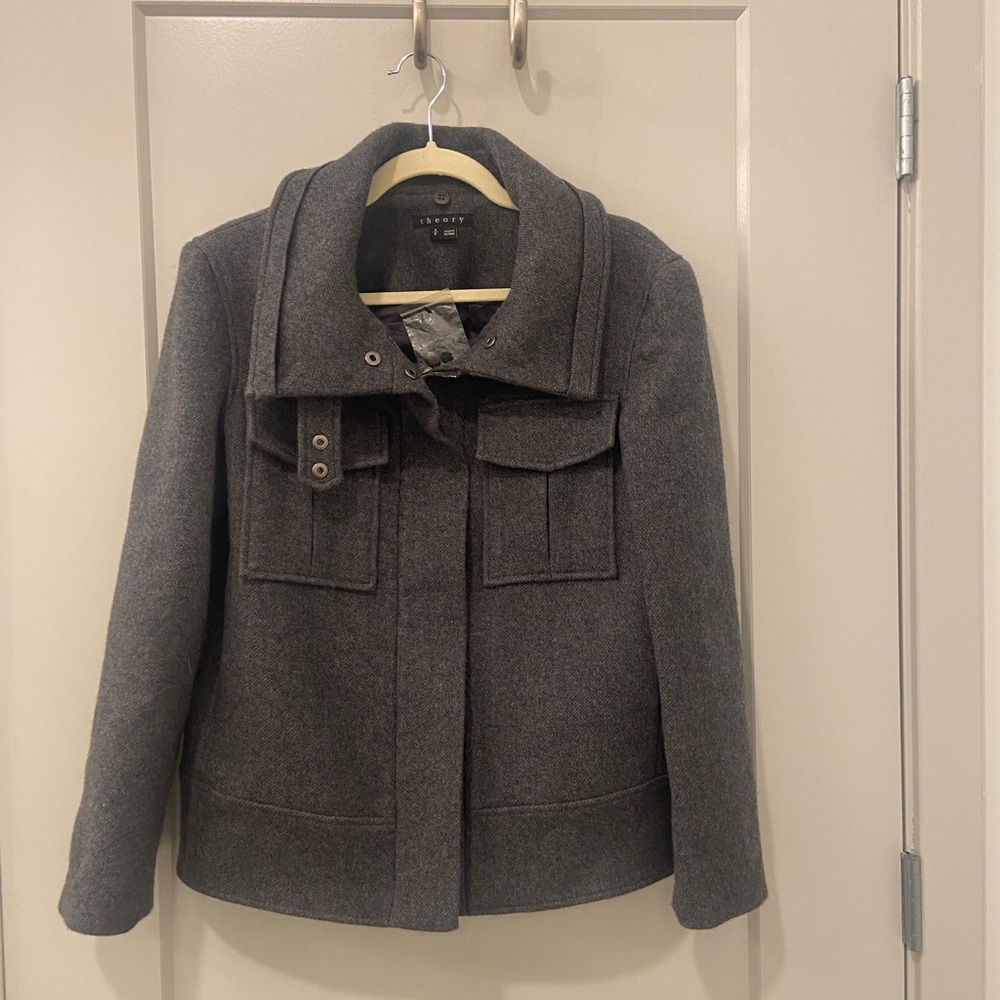 Theory New With Tags Fall & Winter Dark Grey Coat